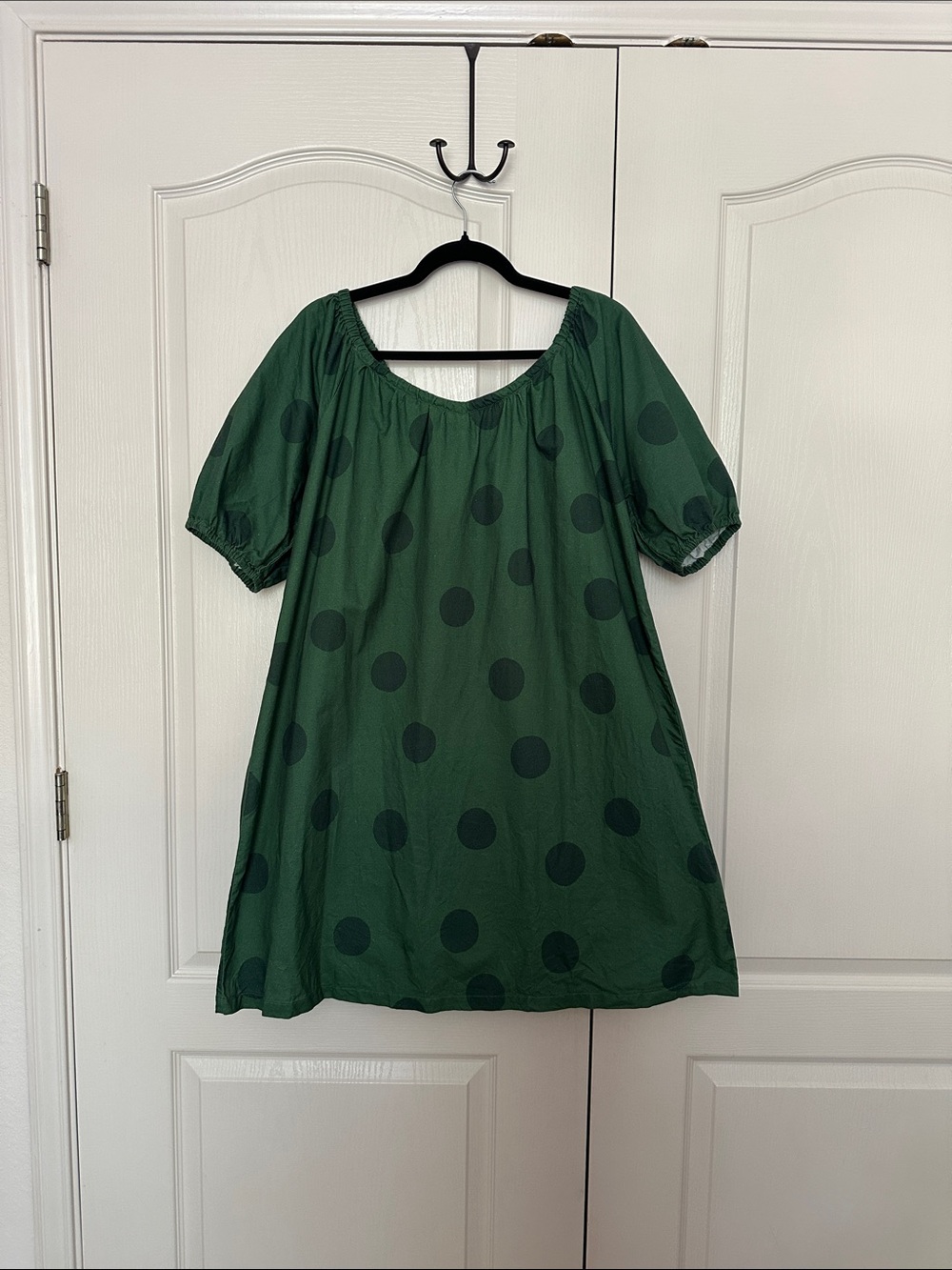 La Paloma Green Polka Dot Dress